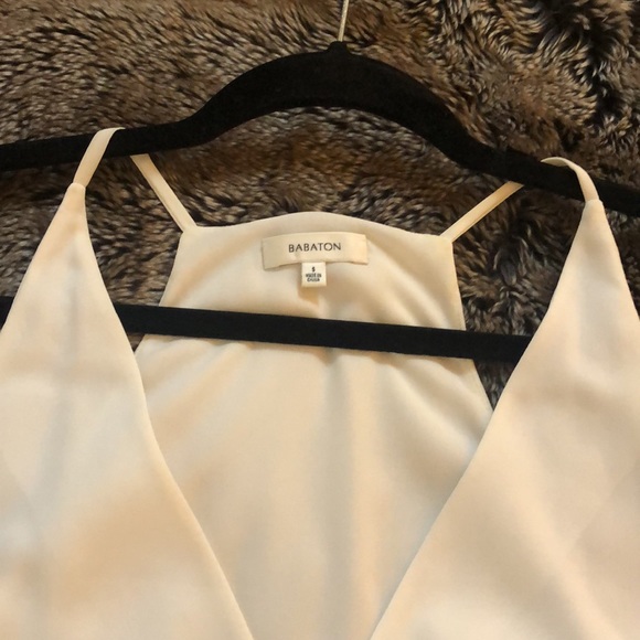 Babaton White Silk Top size S - Picture 2 of 4